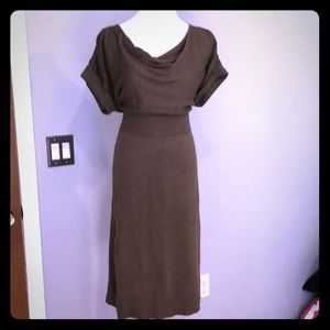 Maternity LOFT | sweater dress | soft drape neck